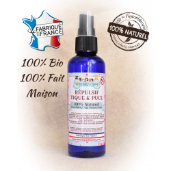 Spray antiparasitaire répulsif tique, puce 100% naturel, Bio & Fait Maison